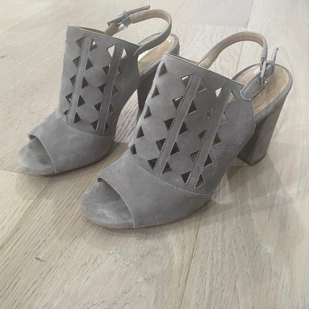 Halogen Suede Zoey Block Heel Sandal